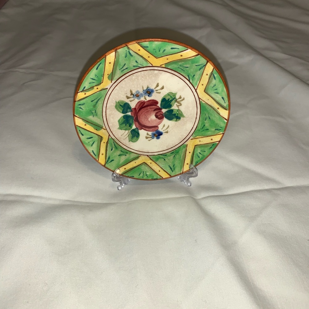 Vintage small decorative porcelain plate 4”